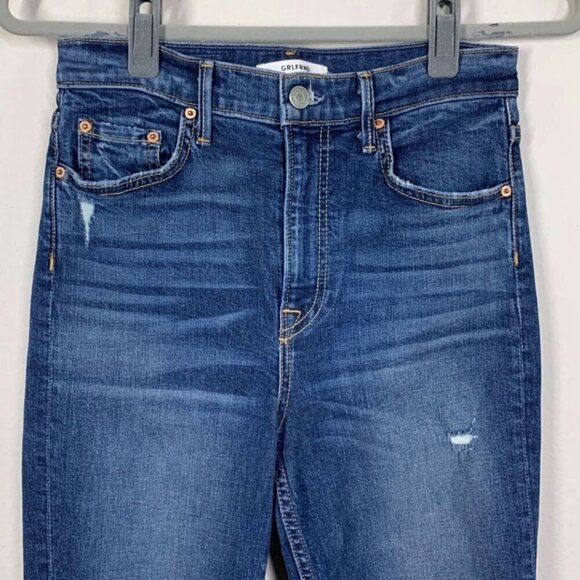 GRLFRND Kendall Distressed Raw Hem Jeans - Size 26 - Picture 3 of 10